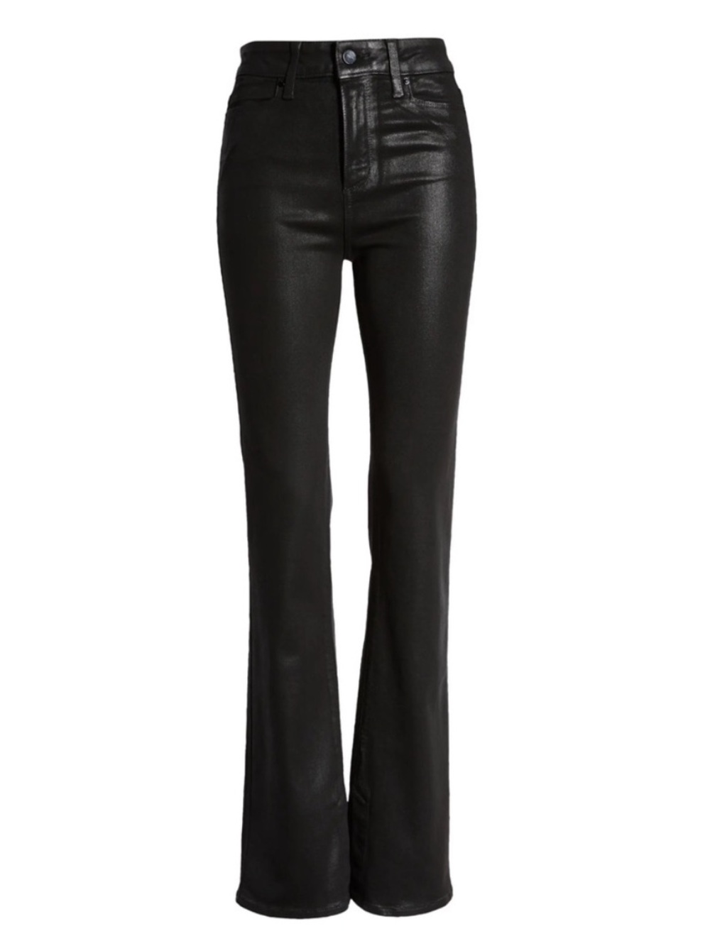 PAIGE High Rise Manhattan Coated Jeans